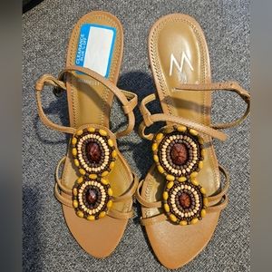 NWOB M BY Martinelli Neaded High Heel Sandals